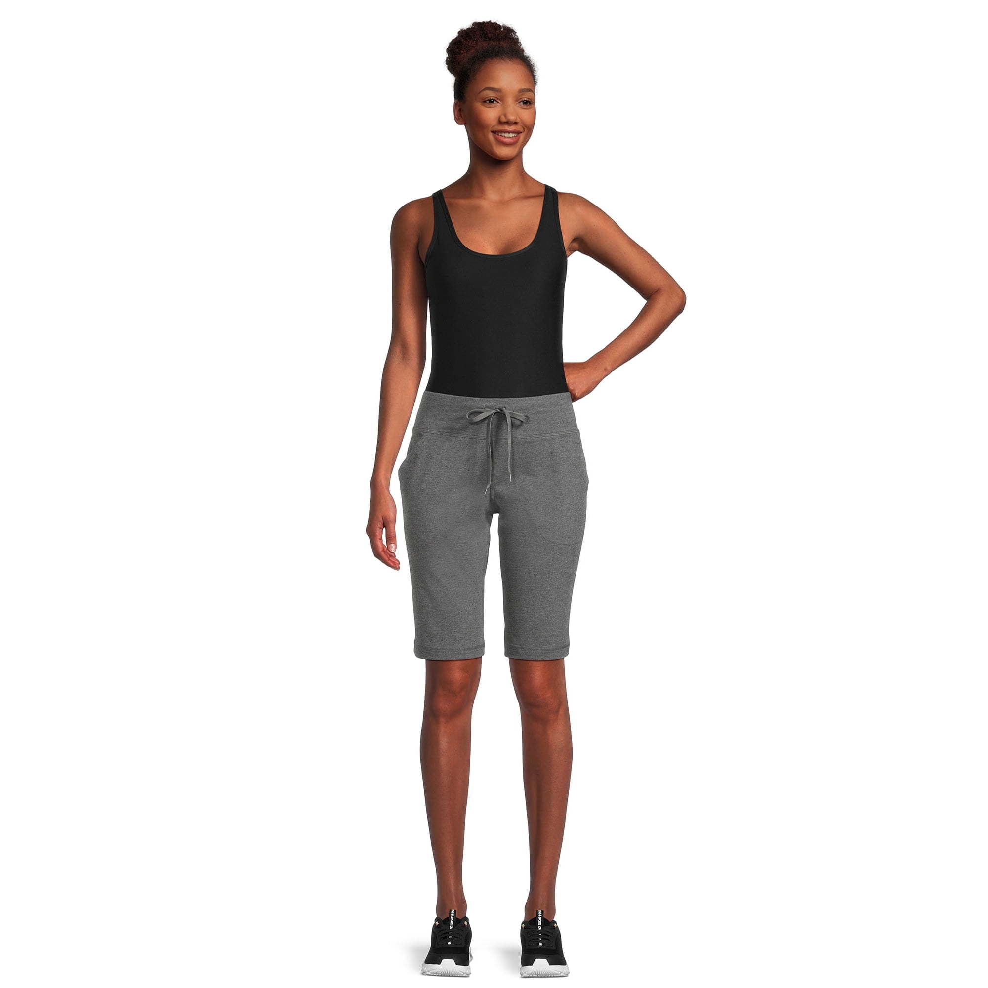 Athletic Works Women's Dri More Active Bermuda Shorts, Sizes S-XXL
