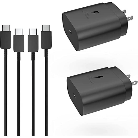 Innotech SC Adaptador Charger de Pared de Carga Rápida 25W, Paquete de 2 con Cable Tipo C para Samsung Galaxy S22/S22+/S22 Ultra, S21/S21+, S20/S20+, S10/S10, Note 20 Ultra