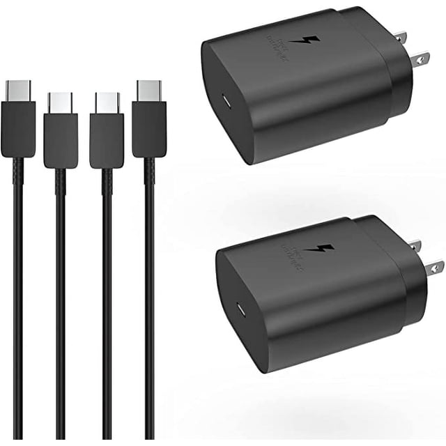 Innotech SC Adaptador Charger de Pared de Carga Rápida 25W, Paquete de 2 con Cable Tipo C para Samsung Galaxy S22/S22+/S22 Ultra, S21/S21+, S20/S20+, S10/S10, Note 20 Ultra