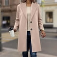 thumbnail image 2 of Xudanell Fall Coats for Women Hooded Button Woolen Coat Leisure Clothes for Women Overcoat with Pockets, 2 of 7