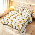 thumbnail image 3 of Erosebridal Kawaii Bug Bee Quilt Full,Cartoon Floral Full Bedspread Sets,White Black,3-Piece,1 Coverlet and 2 Pillowcases, 3 of 7