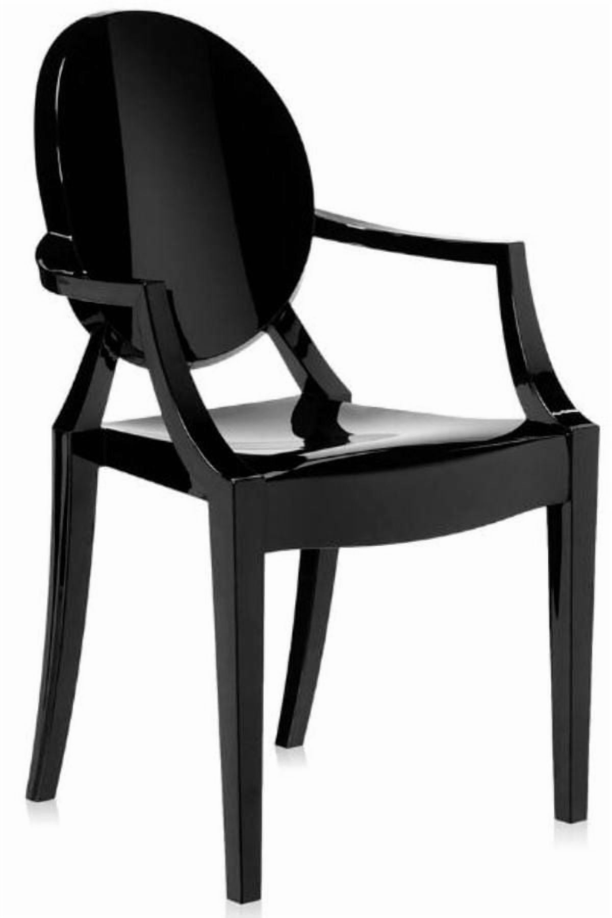Plata Import - Ghost Chair with arms for Adults in Black Color