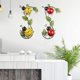 thumbnail image 3 of 2 piezas de decoración de pared de mariquita de metal para valla de jardín interior o exterior, balcón, patio, sala de estar, dormitorio, oficina (rojo amarillo), 3 of 5