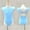 Light Blue, variant on FamilyThread Children's Solid Color Short Sleeved Gymnastics Leotards for Girls with Shorts Tumbling Suit Mesh Practice Suit Girls' Jumpsuit For 2-15Y