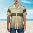 thumbnail image 5 of Empty Road With Clouds Men's 3d Print Casual Button Down Shirts, Novelty Hawaiian Short Sleeves L, 5 of 8