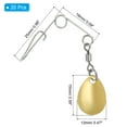 thumbnail image 2 of Uxcell 20Pcs Fishing Spinnerbait Wire with Blade, Small-sized Water-drop, Gold Tone, 2 of 5