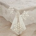 thumbnail image 1 of Saro Lifestyle XM02.W54S 54 x 54 in. Nappe Flocon de Neige Perlée&44; Blanc, 1 of 1