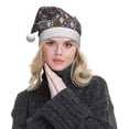thumbnail image 5 of Salouo Forest Cute Owl for Adult Christmas Hat Xmas Holiday Hat Santa Hat for Women & Men Festive Headwear Accessories Fit for Christmas/ New Year/Holiday/Party,1PC, 5 of 6