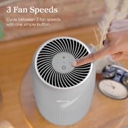(3 pack) Levoit Core Mini-P 255 Sq Ft 3-Stage Filtration Desktop Air Purifier with Aromatherapy for Small Bedrooms and Nurseries, Gray