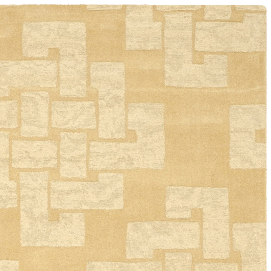 SAFAVIEH Martha Stewart Knot Geometric Wool Area Rug, Rattan, 8' x 10'