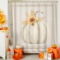 thumbnail image 4 of Fall White Shower Curtains for Bathroom, Pumpkin Sunflower Retro Linen Stripe Thanksgiving Waterproof Fabric Shower Curtain for Bathroom Bathtub Decoration, Machine Washable, 72"x84", 4 of 9
