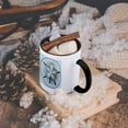 thumbnail image 5 of 3dRose, Blue and Brown Sand Dollar- Shells- Beach Theme Art, 15oz Two-Tone Black Mug, 5 of 7