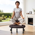 thumbnail image 4 of COOLHUT Cross Leg Office Chair, Adult ADHD Office Chair, Height Adjustable Yoga Office Chair, Meditation Chair with Lumbar Support, Home Office Kneeling Chair, Brown, 4 of 9
