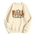 thumbnail image 4 of Women Fall Vibes Leaf Graphic Crewneck Sweatshirt Autumn Holiday Pullover Top, 4 of 4