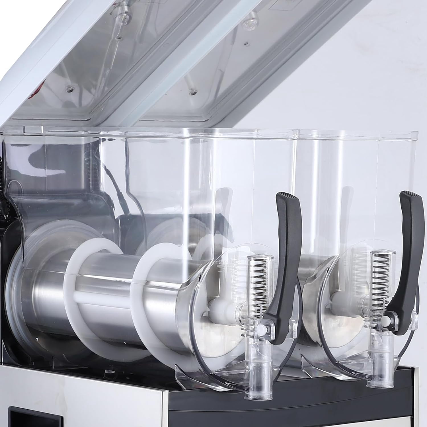 Commercial Slushy Machine, 8 Gal/30L (15L X 2 Tanks) Slushie Machine, Frozen Drink Machine with Temperature Preservation, Stainless Steel Margarita Machine Maker for Home Restaurant Bar Party