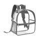 thumbnail image 3 of Mochila de PVC transparente, mochila transparente, impermeable, resistente, para uso diario, mochila informal. Bolsillo delantero gris., 3 of 9