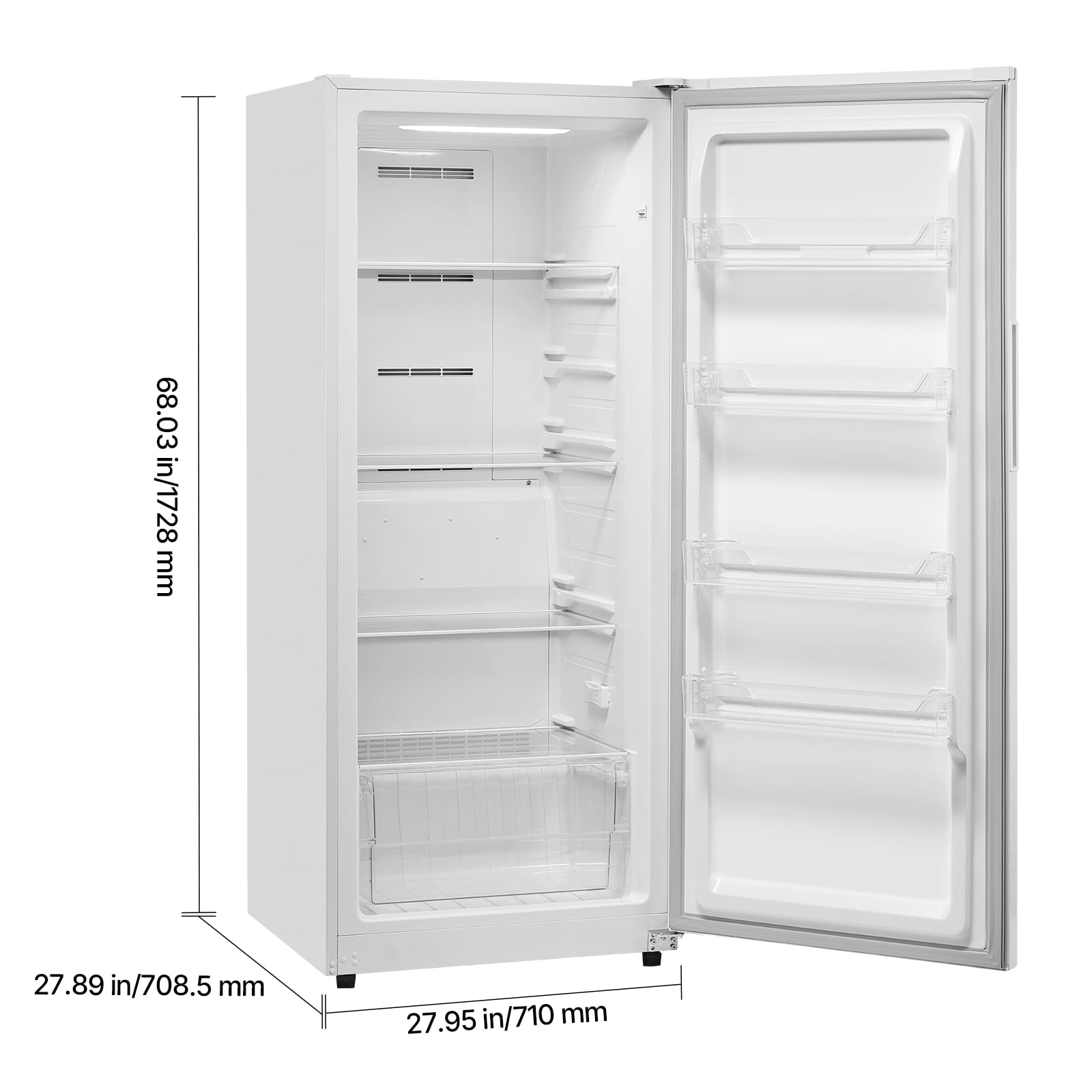 VEVOR Convertible Freezer/Refrigerator, 14 Cu.Ft Frost Free Upright Freezer with Temp Control Panel, Door Open too Long Alarm, Adjustable Shelves and LED, Standing Fridge for Kitchen, Office, Garage