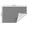 thumbnail image 3 of YFYANG Washable Heat-Resistant Placemats, 70% PVC/30% Polyester, Black and White Stripes Kitchen Table Mat, 12" x 18" 1 Piece, 3 of 6