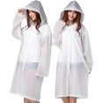 thumbnail image 5 of Rain Ponchos for Adults Reusable, 2 Pcs Raincoats Emergency for Women Men with Hood and Drawstring, 5 of 8