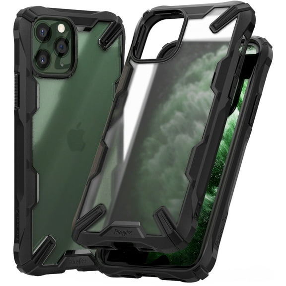 Ringke Fusion-X Matte Case Compatible with iPhone 11 Pro Max, Translucent Hard Back Shockproof Advanced Bumper Cover - Black