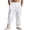 White, variant on ZHOGXU Mens Long Pants Trendy Wide Leg Breathable Elastic Waist Lightweight Relaxed Fit With Pocket Comfortable Everyday Wear