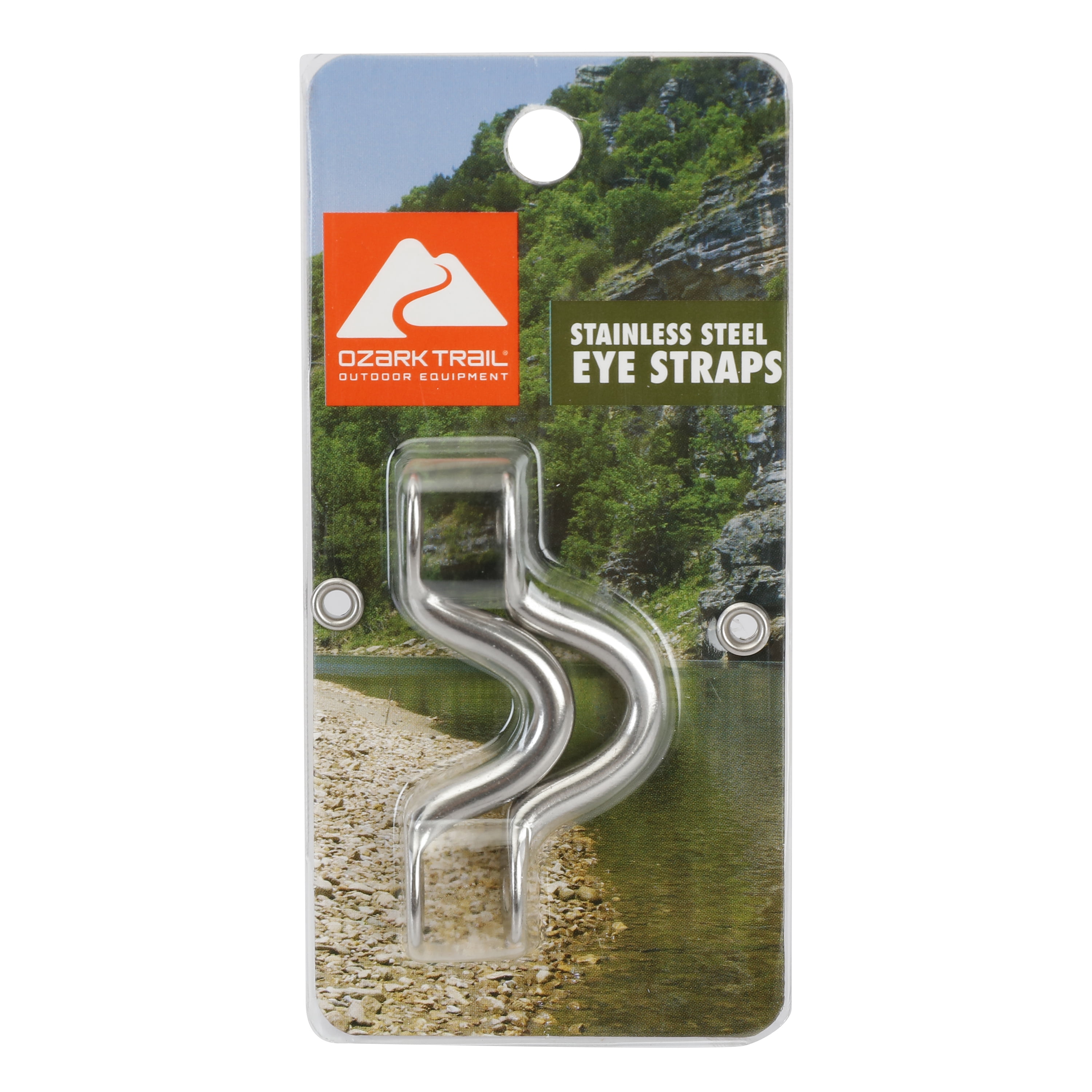 (4 pack) Ozark Trail 2-inch Stainless Steel Eye Straps for Marine, 2-Pack