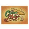thumbnail image 1 of Cinco de Mayo Cutting Board, Mexican Holiday Name Lettering with Sombrero Hat and Maracas, Decorative Tempered Glass Cutting and Serving Board, in 3 Sizes, by Ambesonne, 1 of 2