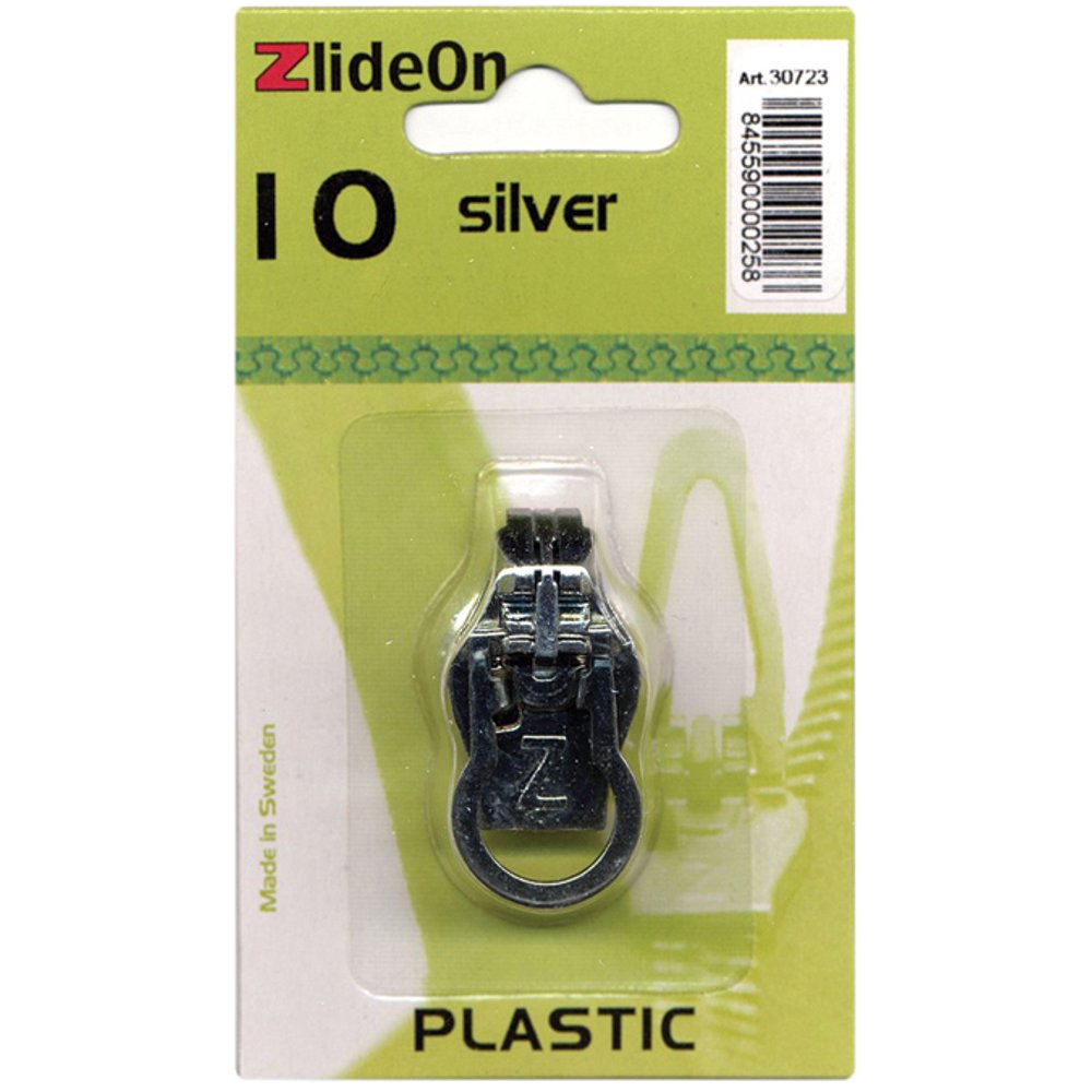 FixAZipper Size 10 Plastic ZlideOn Zipper Pull Replacements, Silver