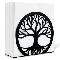 RYLZX Napkin Holder for Table, Standing Napkin Dispenser Outdoor Farmhouse Black Cocktail Napkin Holders for Kitchen Coffee Shop Dining Room (4.7"x 1.6"x 4")