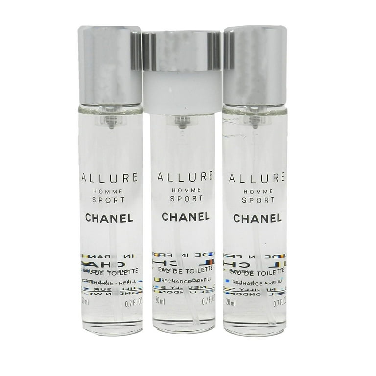 Chanel Allure Homme Sport Eau De Toilette Travel Spray Refills 3 X