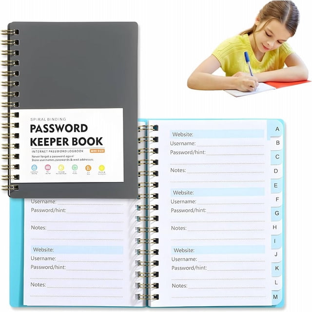 Dusknt New Arrivals! Password Book Password Book with Personal Alphabet Label Internet Address and Password Headquarters Password Log