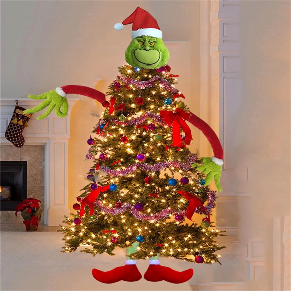 Grinch Tree Topper Wreath Attachment Ornament Green Hand Grinch Christmas  Tree Christmas Tree Prop Grinch Theme and Decor 