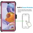 thumbnail image 2 of Mignova for LG Stylo 6 Case, Kickstand Case Heavy Duty Shockproof Armor Dual Layer Full Body Protection Case Cover with Swivel Belt Clip Built-in Screen Protector for LG Stylo 6 6.8inch(Pink), 2 of 6