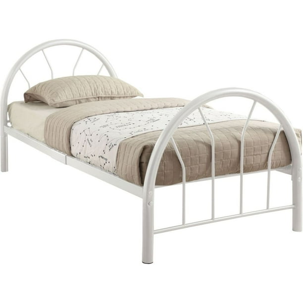 Metal Bed, Twin, White