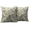 thumbnail image 2 of Vintage Floral Bird Pillow Covers 20x20 Inch Set of 2 Gray Green Flowers Leaves Decorative Throw Pillows For Couch Chinoiserie Square Pillow Cases Home Decor For Sofa Bed Porch Living Room Outdoor, 2 of 6