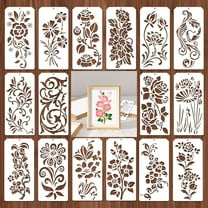 Limited Time Deal karymi Garden Fence Large Flower Stencils-DIY Decoration 2024 New Reusable Floral Stencil for Painting Wooden Wall Hedge Patterns Garden Decor Outdoor Decor Home Decor