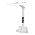 thumbnail image 2 of Dadiaei Dimmable LED Desk Lamp with Clock & Pen Holder, Study Lamp for Kids, College Students, Home Office, Dormitory, Eye Protection Reading Light, Color Night Light, 2 of 6