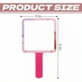 thumbnail image 5 of RAGUPEL Hand Mirrors with Handle,Square Mirror Surface 6.2"*3.5"*0.4" Small Mirror,Aluminum-Coated Mirror Hand Held Mirrors with Handle,Style3, 5 of 6