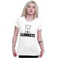 thumbnail image 4 of Llamaste Namaste Spiritual Llama Womens Fitted Plus Size Graphic Tee Brisco Brands 3X, 4 of 5
