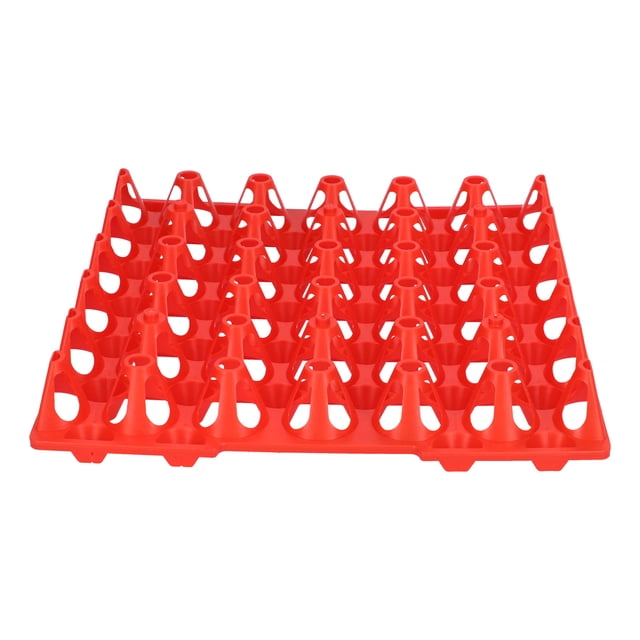 "30-Cell Stackable Plastic Egg Trays - Set of 5 Durable Reusable Containers for Farm & Home Egg Storage (Red)"
"Premium Plastic Egg Storage Trays - 5 Pack of 30-Slot Heavy Duty Transport