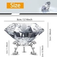 thumbnail image 6 of MerryNine  80mm/3.15" Crystal Diamonds Paperweight with Stand, Diamond Wedding Party Decor, 6 of 6