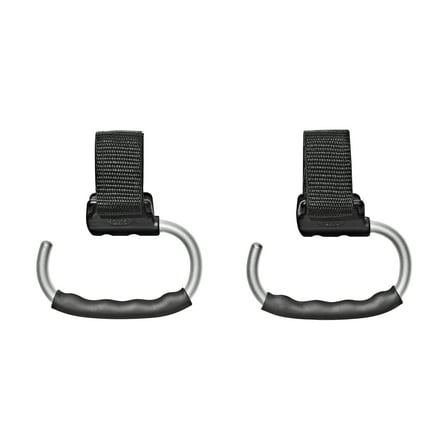 OXO Tot Handy Stroller Hooks 2-Pack, Grey – Universal Clip for Diaper Bags & Shopping, for Infant Ages 0-12 Months