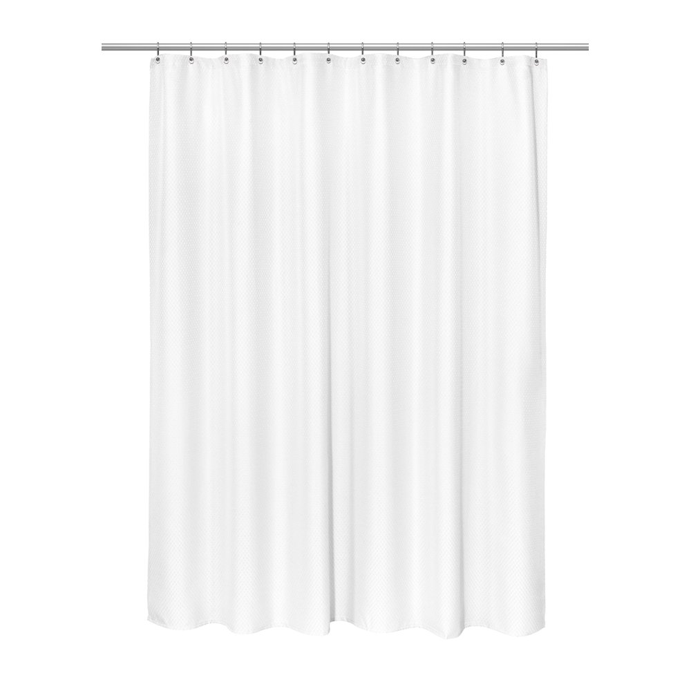 "Grace" Jacquard 70"x72" Shower Curtain in White