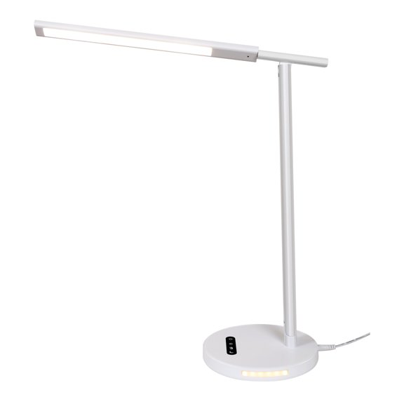 O'force Desk Lamp for Home Office Modern Table Lamp for Living Room Touch Control Led Desk Lamp with Night Light Eye-Caring Reading Lamp 3 Temperature Modes 350 Lumens, White