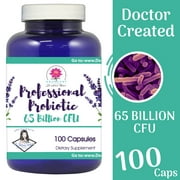 Probiotic With FOS For Women & Men, 65 Billion CFU, 100 caps by Dr. Valerie Nelson