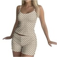 thumbnail image 6 of Mgmyaa Women Cami Pajama Set Sleeveless Sleepwear Short PJ Set with Shorts Sleepwear Sets, 6 of 6