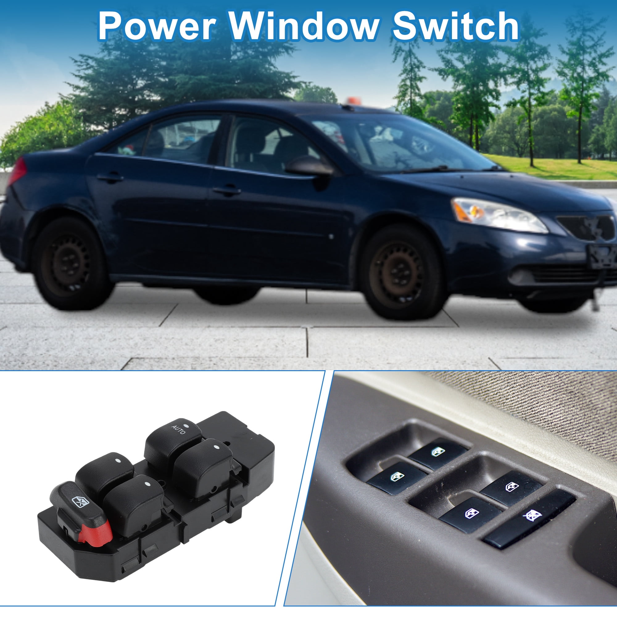 Unique Bargains Power Window Switch for Pontiac G6 2005-2009 Black