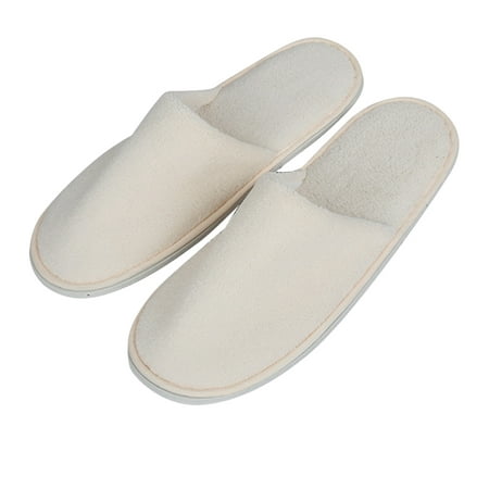 1-pair Free-size Disposable Slippers Hotel Unisex Guest Slippers Closed ...