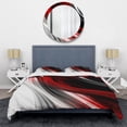 thumbnail image 3 of Designart "Endless Ripples Red and Black I" Modern Waves Bedding Covert Set - Abstract Modern Waves Red Abstract Bed Set With 2 Shams, 3 of 6