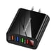 thumbnail image 1 of Cargador De Pared Usb De 48 W Y 4 Puertos, Carga Rápida 3.1 A, Adaptador Usb, Enchufe De Alimentación, Estación De Carga, 1 of 8
